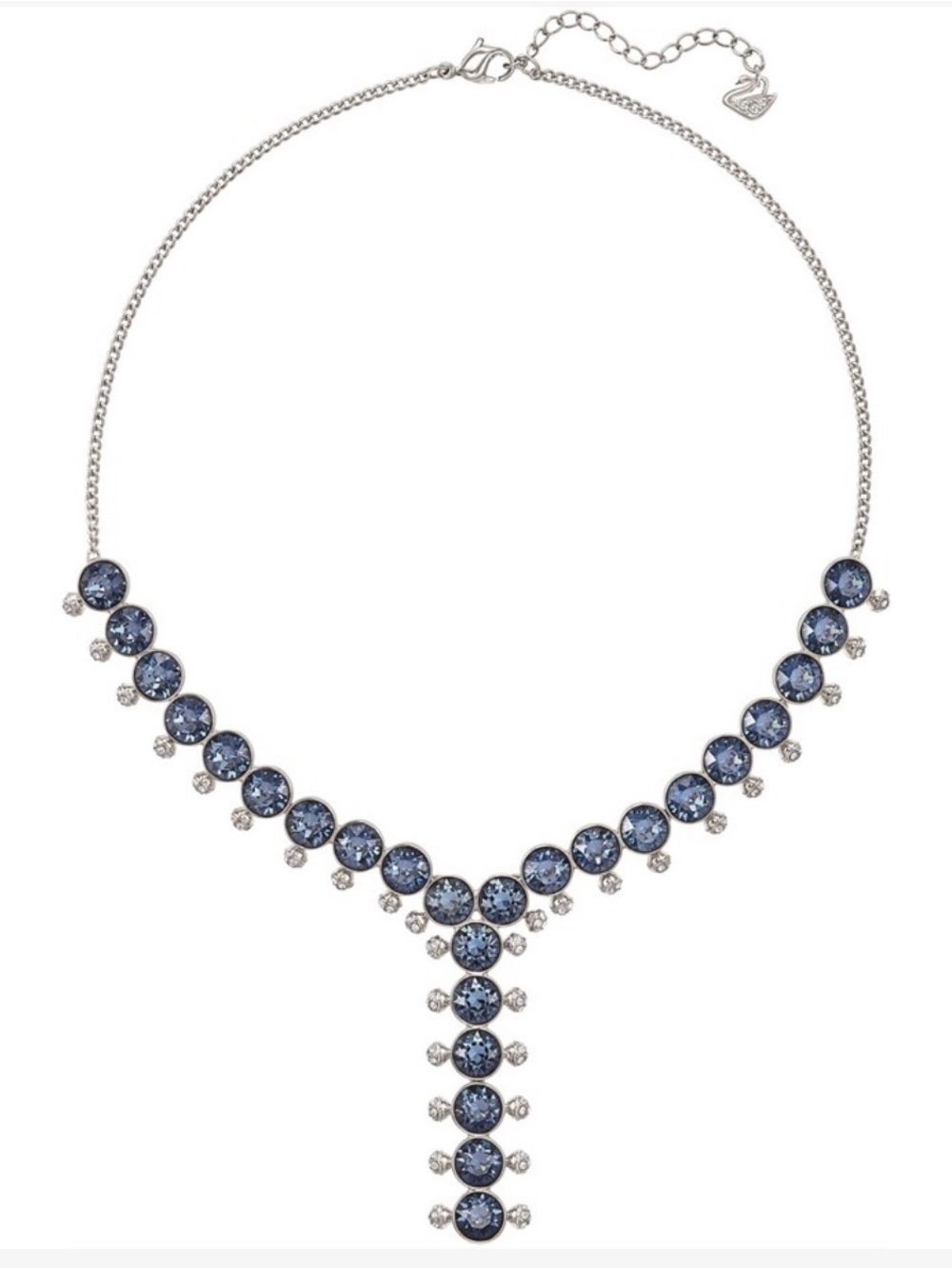 Swarovski Y-Drop Necklace with Blue Stones